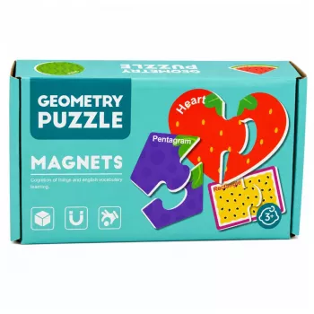 LEAN TOYS Magnetic Puzzle Learning Fruits 30 Pieces – Educational Fruit Magnets for Blackboards, Whiteboards & Refrigerators