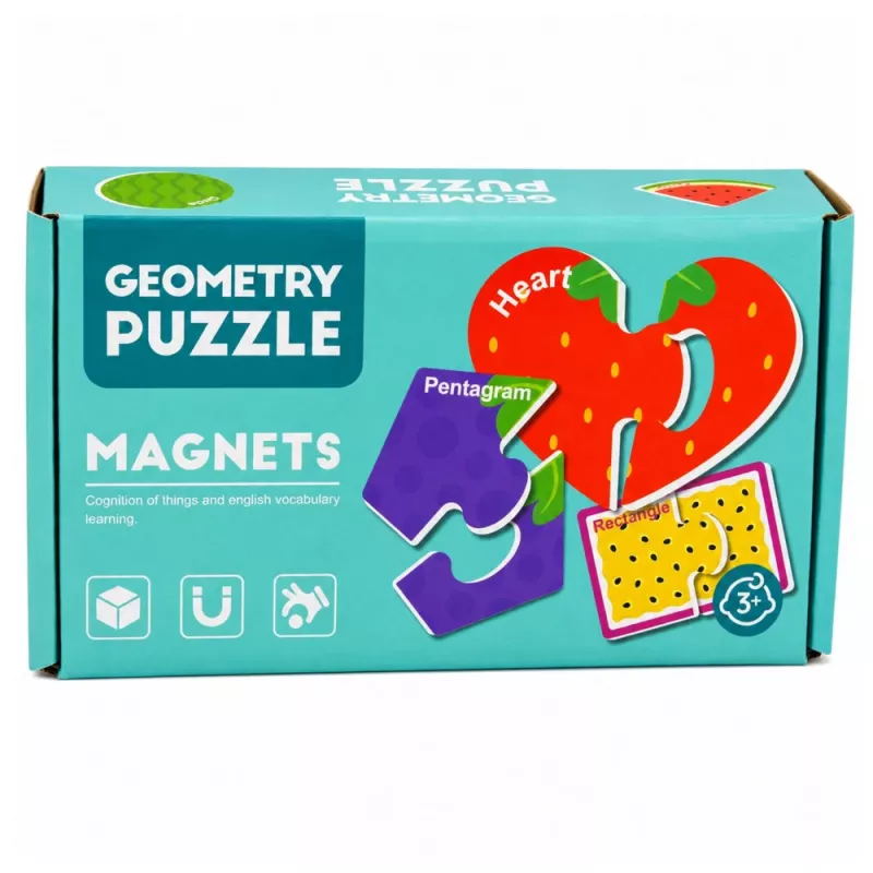 LEAN TOYS Magnetic Puzzle Learning Fruits 30 Pieces – Educational Fruit Magnets for Blackboards, Whiteboards & Refrigerators