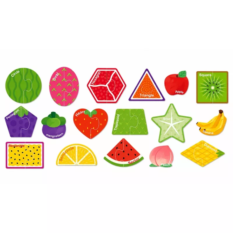 LEAN TOYS Magnetic Puzzle Learning Fruits 30 Pieces – Educational Fruit Magnets for Blackboards, Whiteboards & Refrigerators