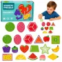 LEAN TOYS Magnetic Puzzle Learning Fruits 30 Pieces – Educational Fruit Magnets for Blackboards, Whiteboards & Refrigerators