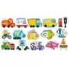 LEAN TOYS Magnetic Puzzle Vehicles Learning Means of Transport Set 30 pcs