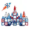 LEAN TOYS Magnetic Space Windows Construction Blocks 90 pcs – ABS Plastic STEM Building Set