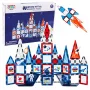 LEAN TOYS Magnetic Space Windows Construction Blocks 90 pcs – ABS Plastic STEM Building Set
