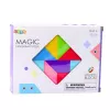 LEAN TOYS Magnetic Tangram Blocks Colorful Puzzle Stickers 9 pcs