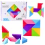 LEAN TOYS Magnetic Tangram Blocks Colorful Puzzle Stickers 9 pcs