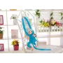 LEAN TOYS Mascot Plush Monkey with Baby, Blue 90 cm