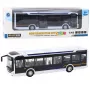 LEAN TOYS Metal City Bus White 1:43 Die-Cast Pull-Back Model with Opening Doors