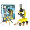 LEAN TOYS Microscope For The Scientist Educational Set Yellow 100x 400x 1200x