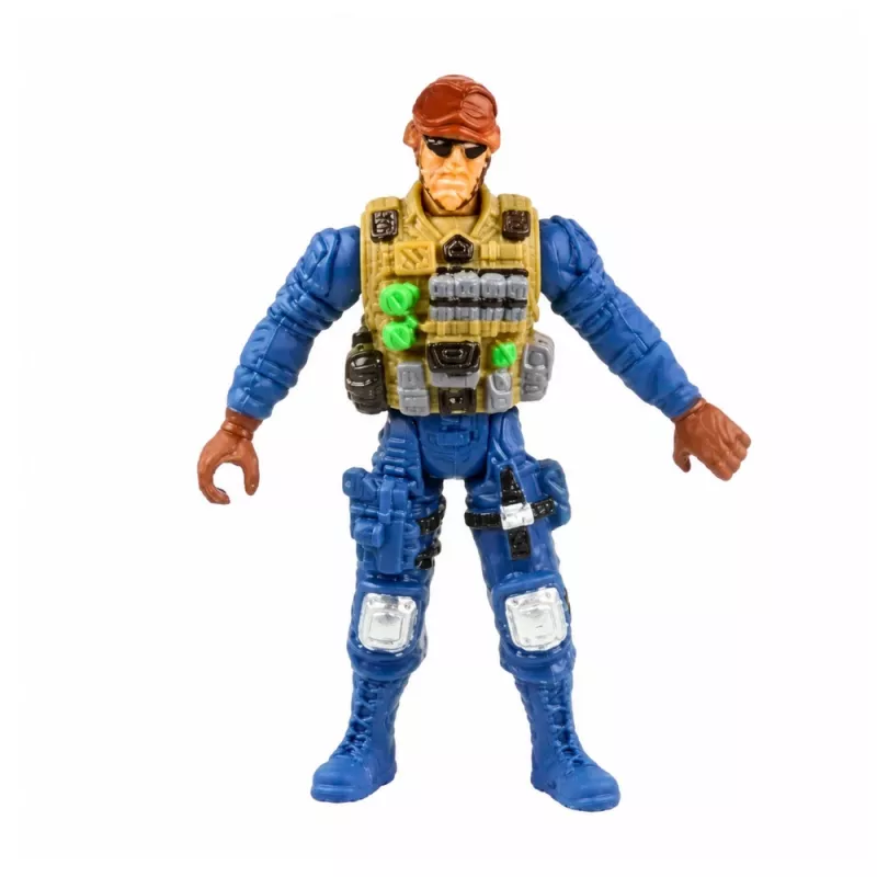 LEAN TOYS Military Attack Plane Soldier Figure Launchers Lights Sounds