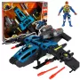 LEAN TOYS Military Attack Plane Soldier Figure Launchers Lights Sounds