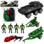 LEAN TOYS Military Set Soldiers Armored Personnel Carrier 14 pcs