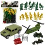 LEAN TOYS Military Set Soldiers Helicopter Vehicles Base 58 pcs.