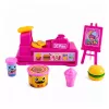 LEAN TOYS Mini Doll Set with Cash Register, Saleswoman, Hamburger, Ice Cream Accessories