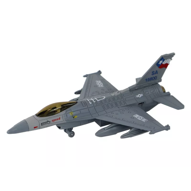 LEAN TOYS Model of a Friction Driven Airplane, Navy Blue or Gray