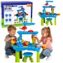 LEAN TOYS Multi-level Water Table Playground with Chair Accessories Molds 63cm