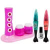 LEAN TOYS Nail Painting Set Glitter Dispenser Coloured Stickers