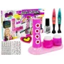 LEAN TOYS Nail Painting Set Glitter Dispenser Coloured Stickers