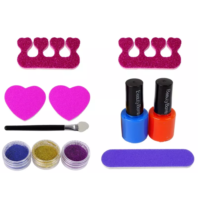 LEAN TOYS Nail Painting Set Moulder Lamp File Brocades