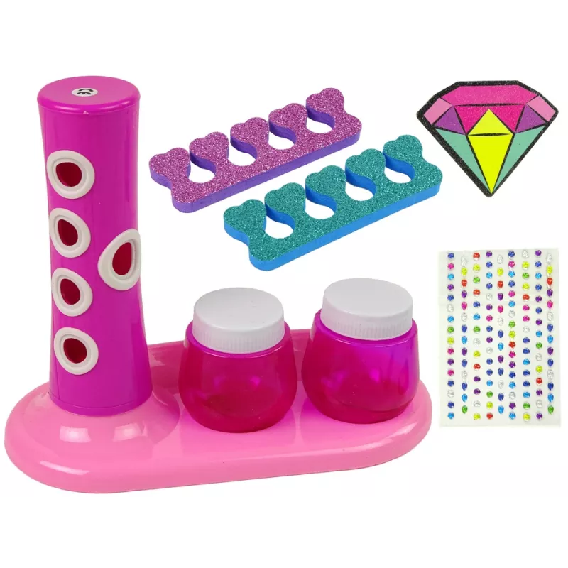 LEAN TOYS Nail Painting Set Nail Glitter Dispenser Nail Lacquer Stickers