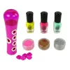LEAN TOYS Nail Painting Set Nail Glitter Dispenser Nail Lacquer Stickers