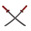 LEAN TOYS Ninja Warrior Set with Mask, Sword, Daggers, Shurikens, Bow & Arrows – Red Decorations (10 Pieces)
