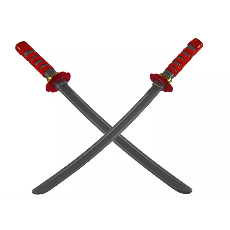 LEAN TOYS Ninja Warrior Set with Mask, Sword, Daggers, Shurikens, Bow & Arrows – Red Decorations (10 Pieces)