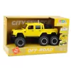 LEAN TOYS Off-road Car Friction Drive Lights Sounds Yellow 6x6 1:16