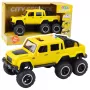 LEAN TOYS Off-road Car Friction Drive Lights Sounds Yellow 6x6 1:16