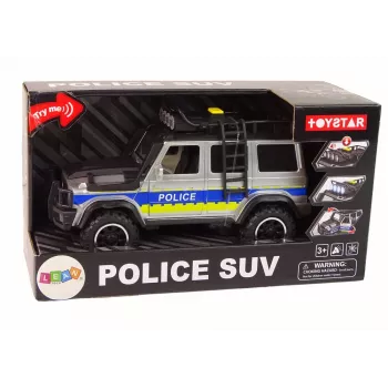 LEAN TOYS Off Road Police Car 1:14 Friction Drive