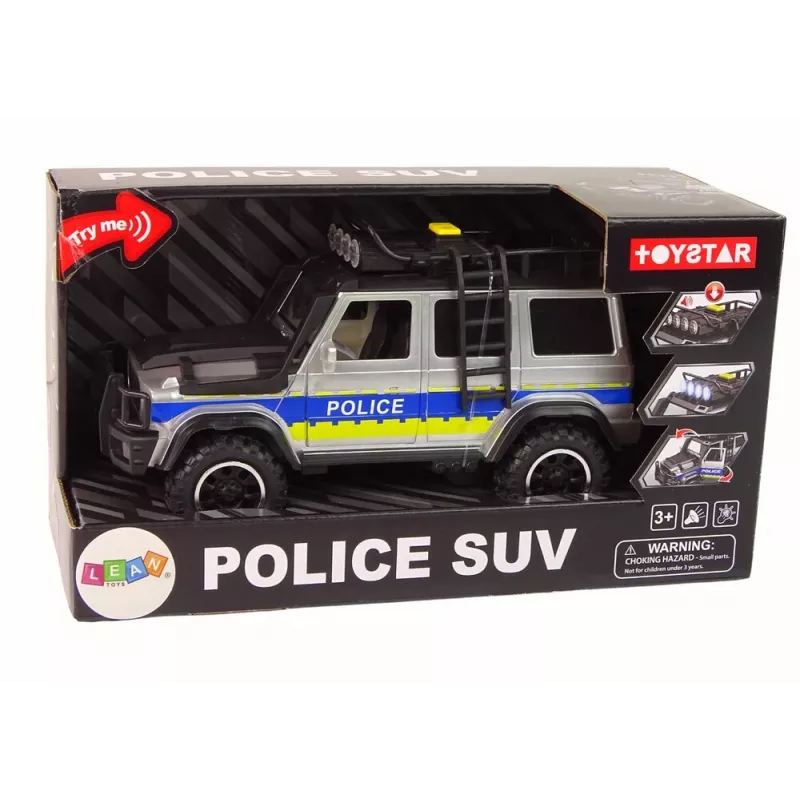 LEAN TOYS Off Road Police Car 1:14 Friction Drive