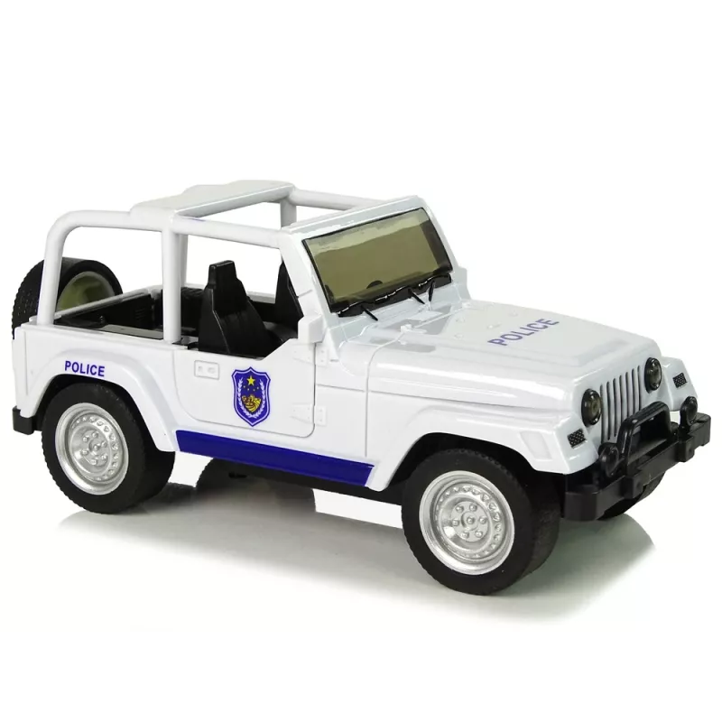 LEAN TOYS Off-Road Police Car White