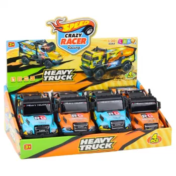 LEAN TOYS Offroad RC Truck 1:16 Scale Orange Blue with Lights and Sounds