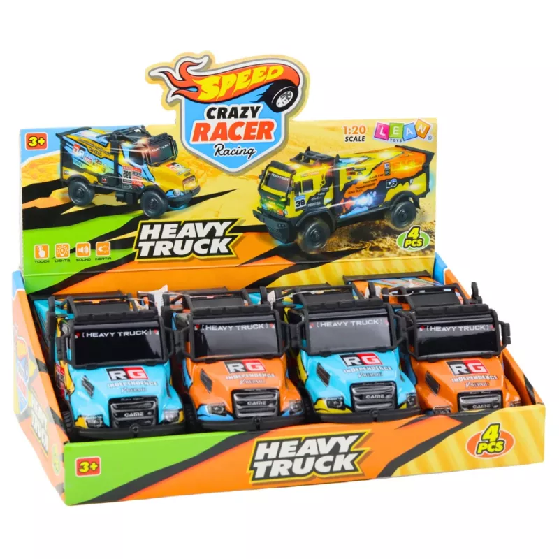 LEAN TOYS Offroad RC Truck 1:16 Scale Orange Blue with Lights and Sounds