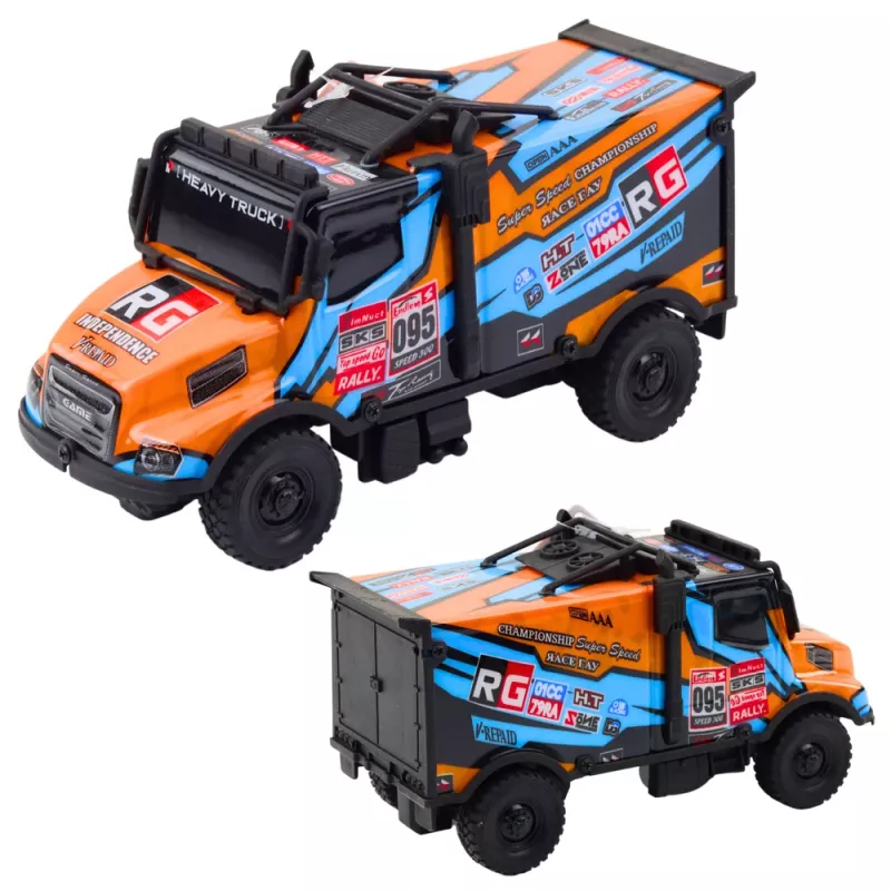 LEAN TOYS Offroad RC Truck 1:16 Scale Orange Blue with Lights and Sounds