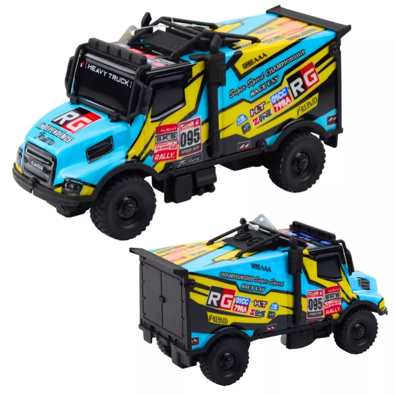 LEAN TOYS Offroad RC Truck 1:16 Scale Orange Blue with Lights and Sounds