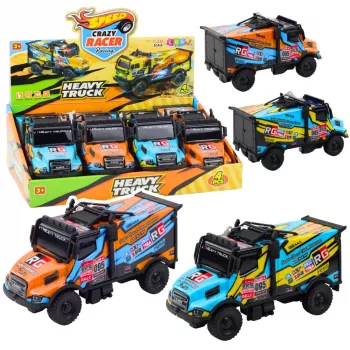 LEAN TOYS Offroad RC Truck 1:16 Scale Orange Blue with Lights and Sounds