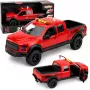 LEAN TOYS Pickup Truck 1:12 RC with Opening Doors, Tail Lights, Sounds – Red