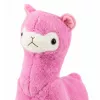 LEAN TOYS Plush Alpaca Llama Plush Toy – Ultra Soft Cuddly Pink 28 cm