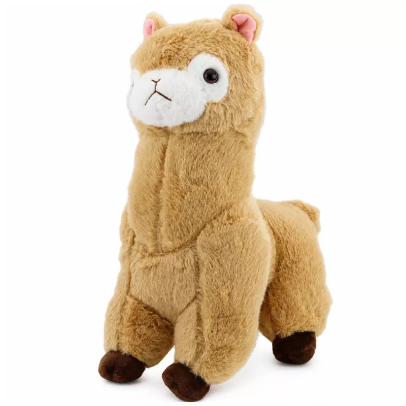 LEAN TOYS Plush Alpaca Llama Soft Toy - Cream, 28 cm, Cuddly Plush with Super Soft Fur