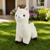 LEAN TOYS Plush Alpaca Soft White Fur 28 cm