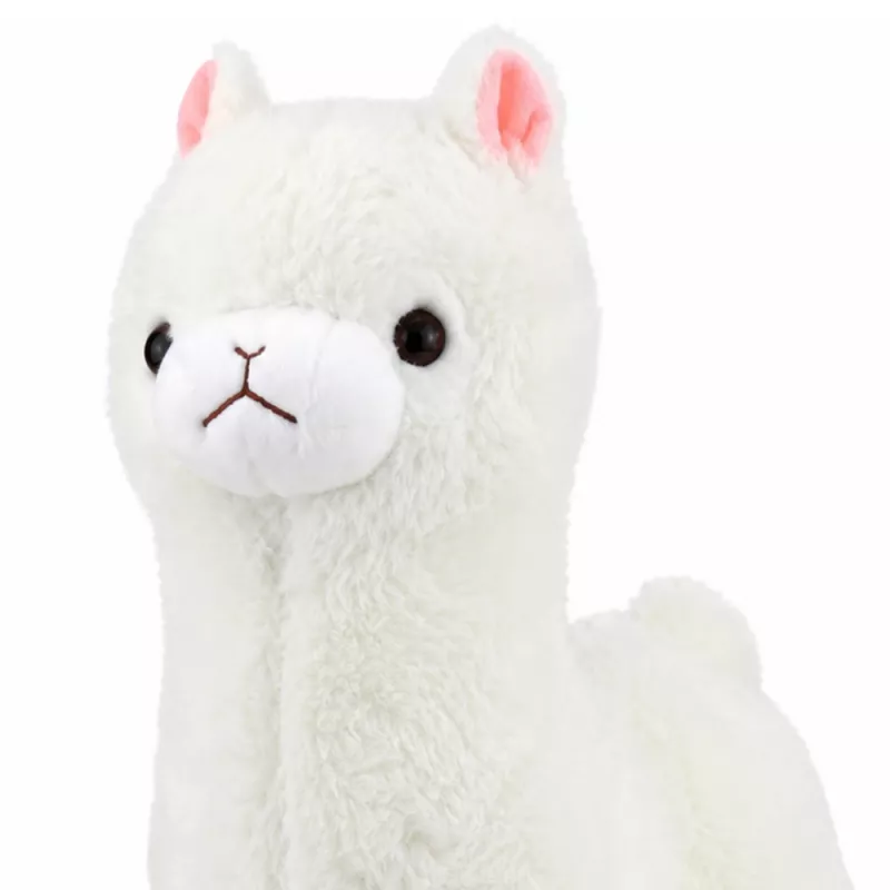 LEAN TOYS Plush Alpaca Soft White Fur 28 cm