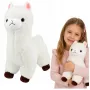 LEAN TOYS Plush Alpaca Soft White Fur 28 cm