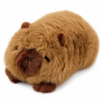 LEAN TOYS Plush Capybara Animal Mascot Cuddly Toy Brown 16 cm