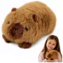 LEAN TOYS Plush Capybara Animal Mascot Cuddly Toy Brown 16 cm