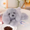 LEAN TOYS Plush Cocker Spaniel Dog with Weighted Paws, Grey, 30 cm