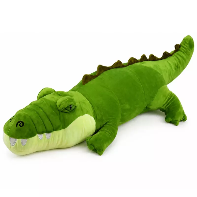 LEAN TOYS Plush Crocodile Mascot Cuddly Toy Realistic Green 70cm