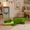 LEAN TOYS Plush Crocodile Mascot Cuddly Toy Realistic Green 70cm