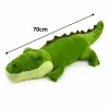 LEAN TOYS Plush Crocodile Mascot Cuddly Toy Realistic Green 70cm