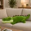 LEAN TOYS Plush Crocodile Mascot Cuddly Toy Realistic Green 70cm