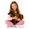 LEAN TOYS Plush Horse Cuddly Toy Dark Brown 40cm x 37cm
